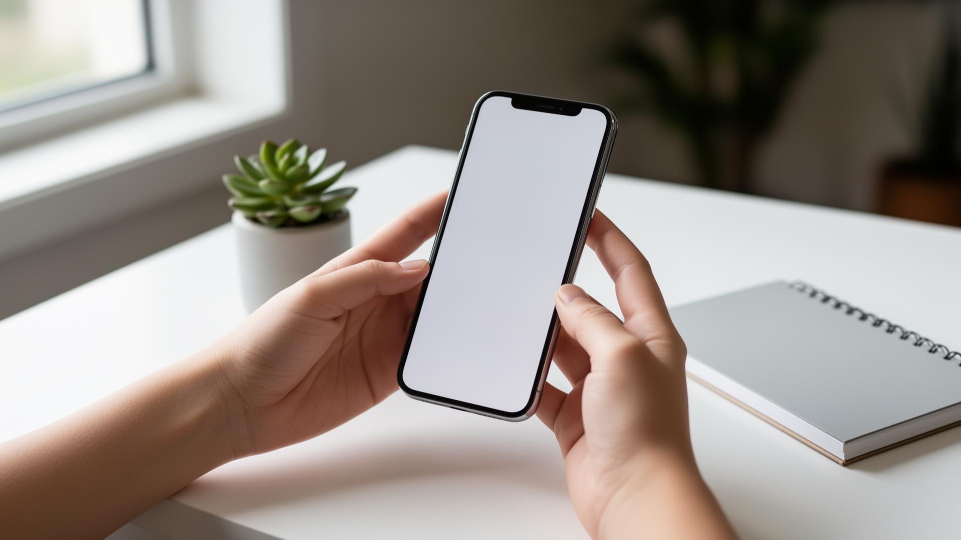 Person using a smartphone countdown app next to a desk calendar to plan ahead