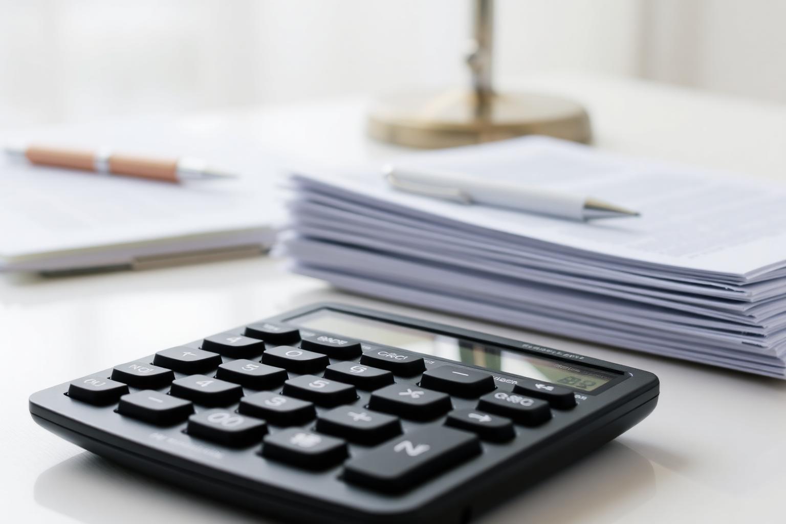 HR payroll timesheet on a desk showing standard 173.33 monthly work hours used for salary calculations